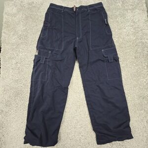 Carter's Mens Cargo Lined Pants Blue Size L (fits 34x30) Streetwear Workwear